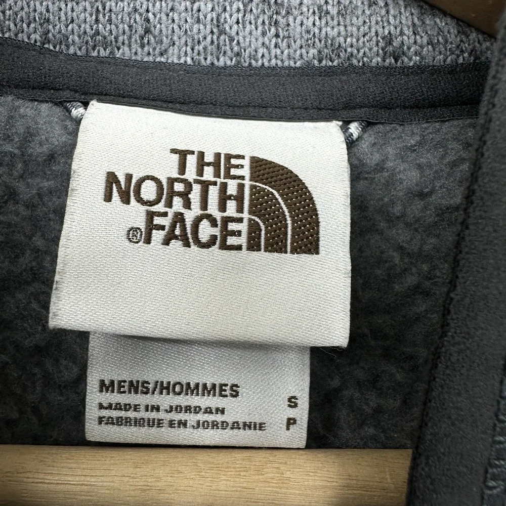 The North Face Vest Mens Small Gray Sweater Fleece Full Zip‎ Pockets NF0ASGL3